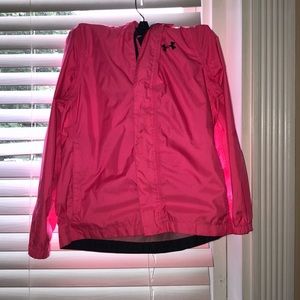 Size medium neon pink under armor windbreaker